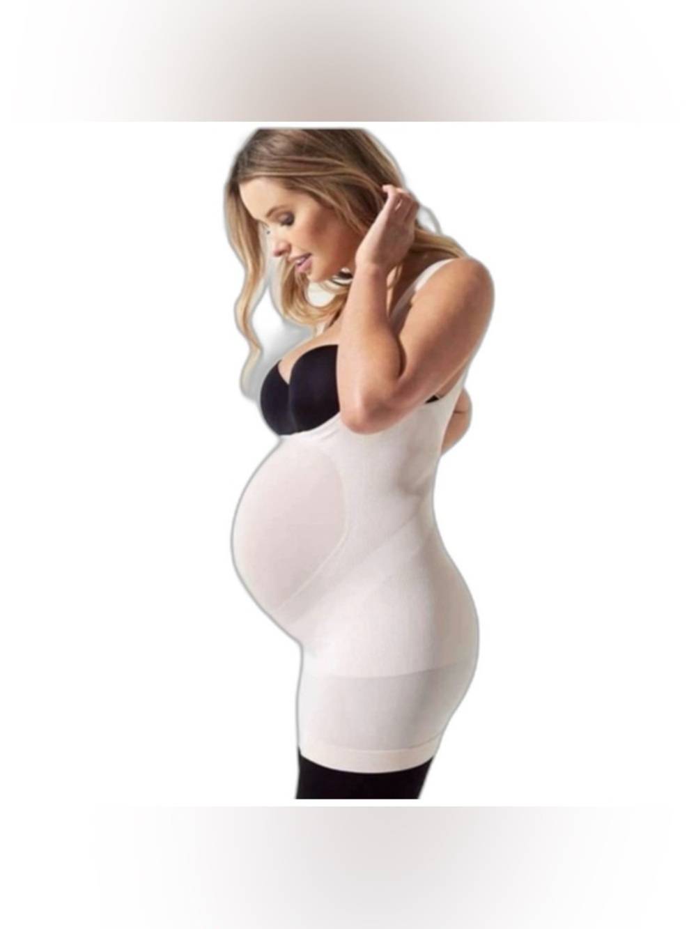 Blanqi Maternity Underbust Support Tank Medium Nude Beige NWT